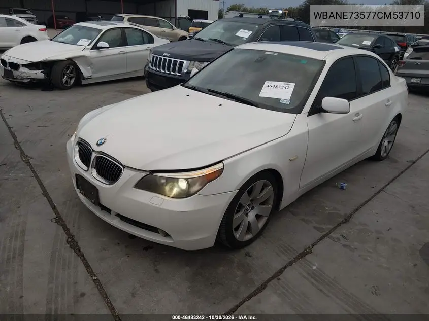 2007 BMW 5ER VIN WBANE73577CM53710 — фото 2