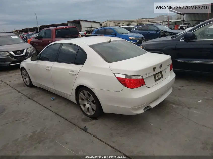 2007 BMW 5ER VIN WBANE73577CM53710 — фото 3