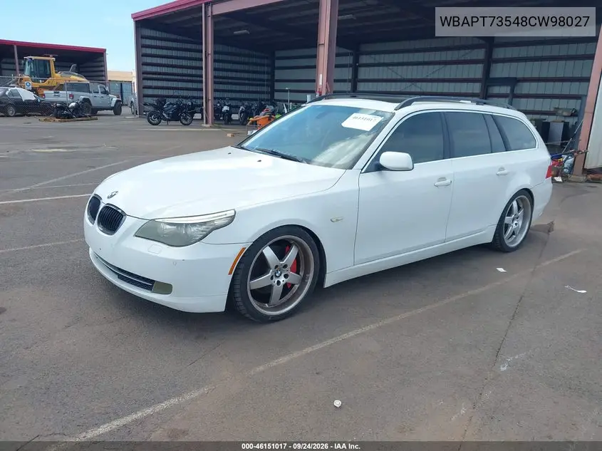 2008 BMW 5ER VIN WBAPT73548CW98027 — фото 2