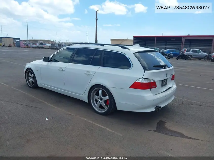 2008 BMW 5ER VIN WBAPT73548CW98027 — фото 3