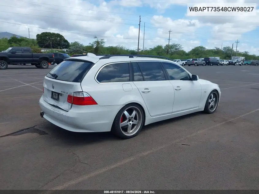 2008 BMW 5ER VIN WBAPT73548CW98027 — фото 4
