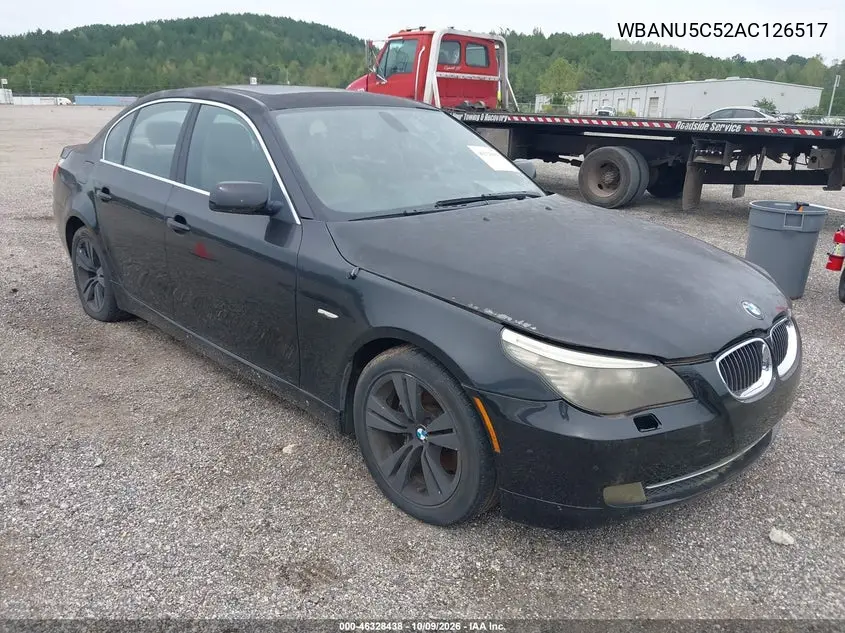BMW 5ER 2010, VIN WBANU5C52AC126517