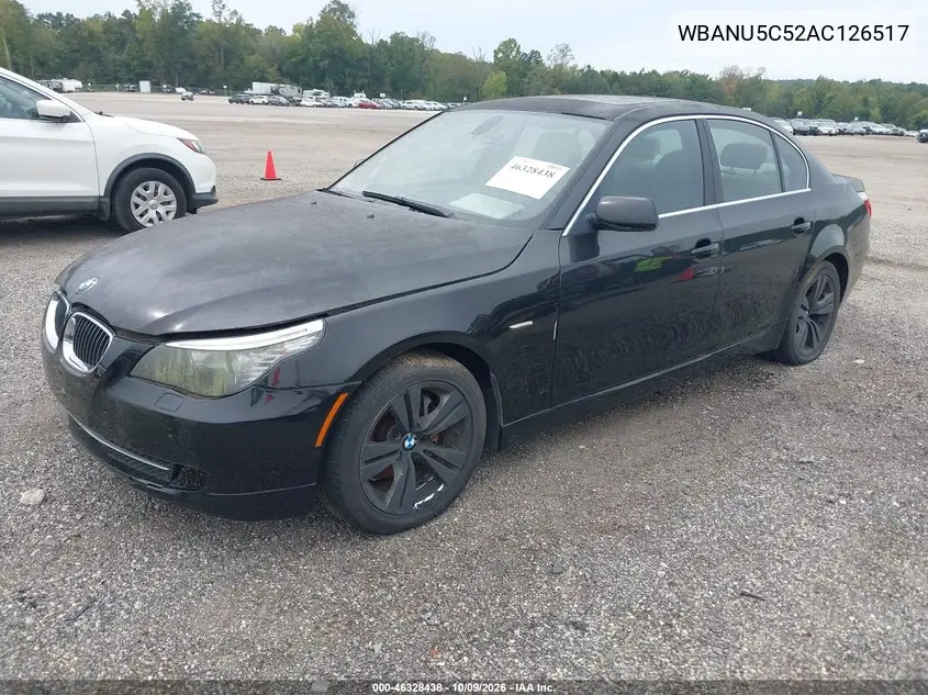2010 BMW 5ER VIN WBANU5C52AC126517 — фото 2