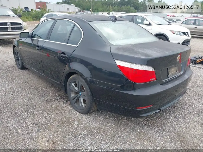 2010 BMW 5ER VIN WBANU5C52AC126517 — фото 3