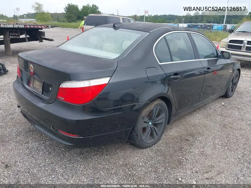 2010 BMW 5ER VIN WBANU5C52AC126517 — фото 4