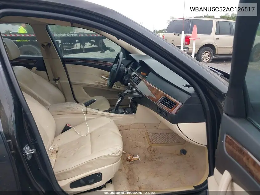2010 BMW 5ER VIN WBANU5C52AC126517 — фото 5