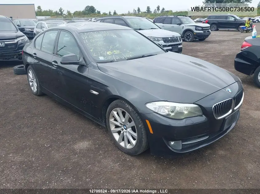 BMW 5ER 2011, VIN WBAFR1C50BC736500