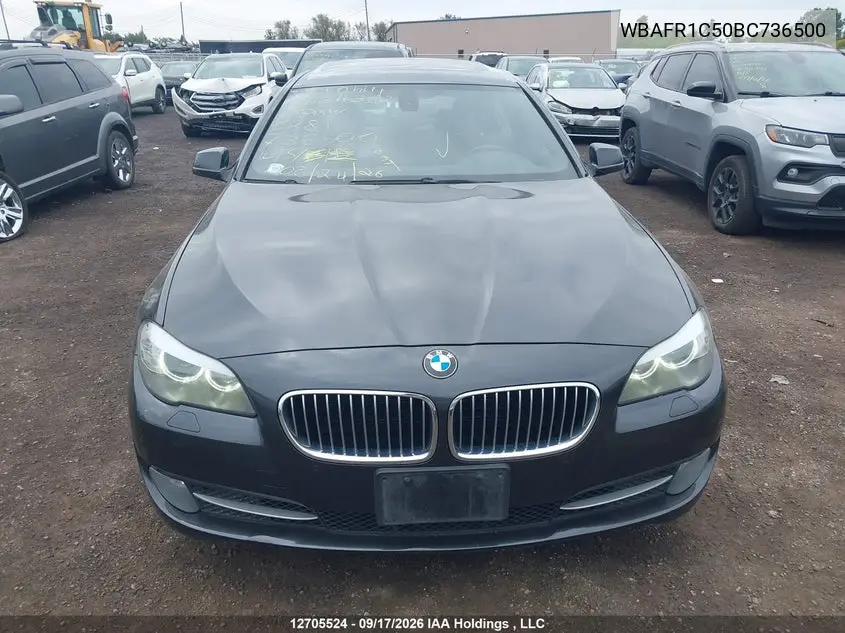2011 BMW 5ER VIN WBAFR1C50BC736500 — фото 13