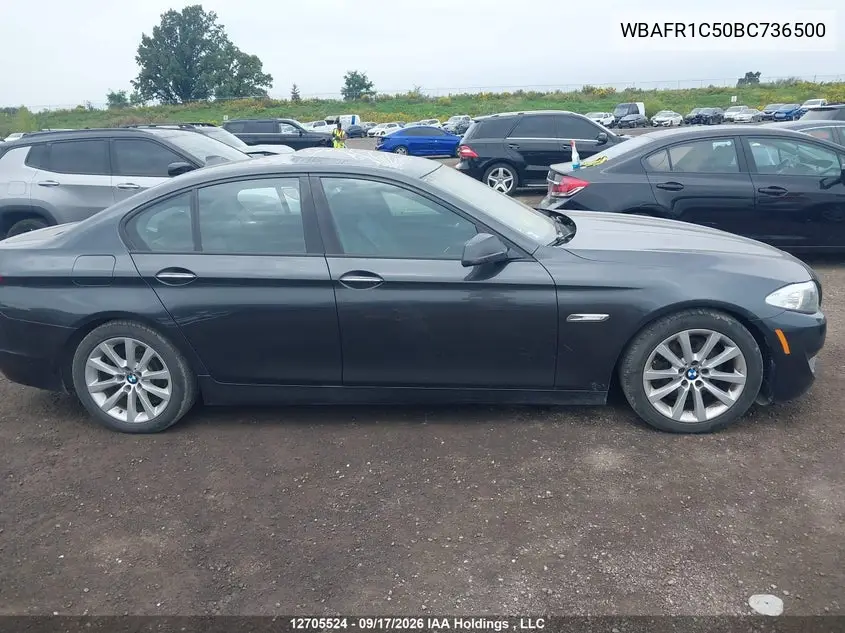 2011 BMW 5ER VIN WBAFR1C50BC736500 — фото 14