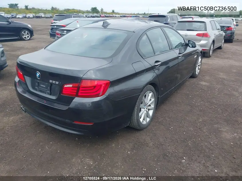 2011 BMW 5ER VIN WBAFR1C50BC736500 — фото 4
