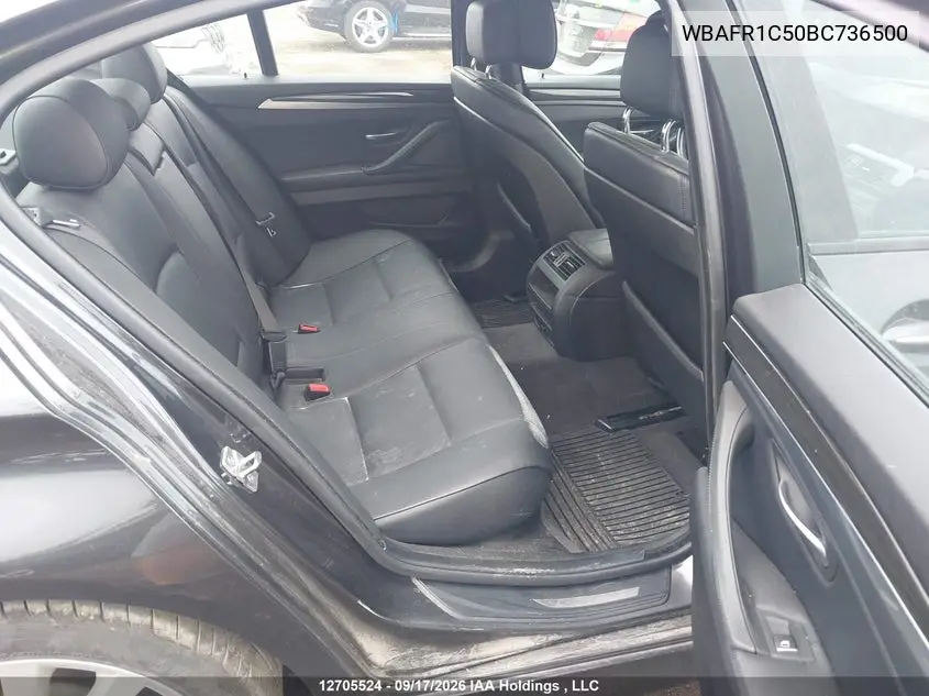 2011 BMW 5ER VIN WBAFR1C50BC736500 — фото 8