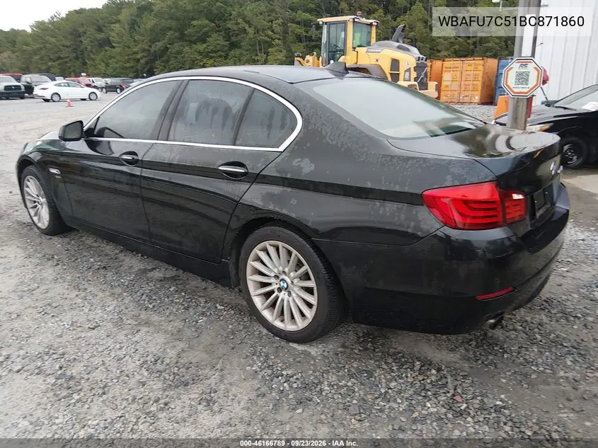 2011 BMW 5ER VIN WBAFU7C51BC871860 — фото 3