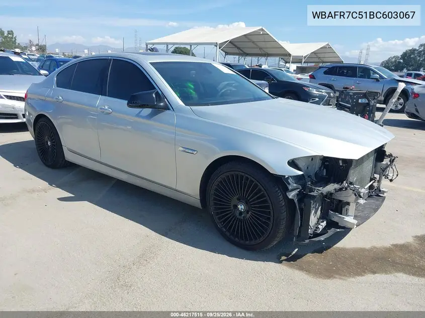 BMW 5ER 2011, VIN WBAFR7C51BC603067