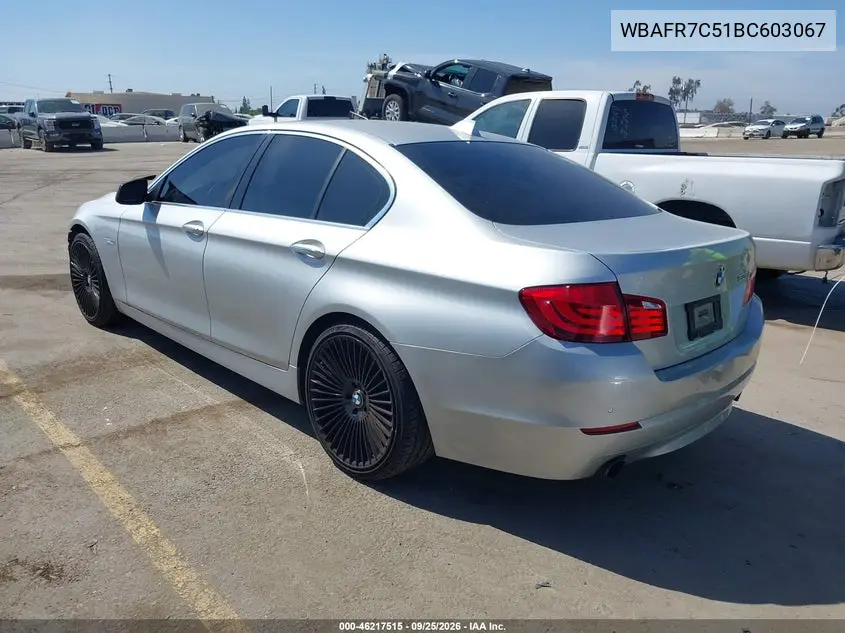 2011 BMW 5ER VIN WBAFR7C51BC603067 — фото 3