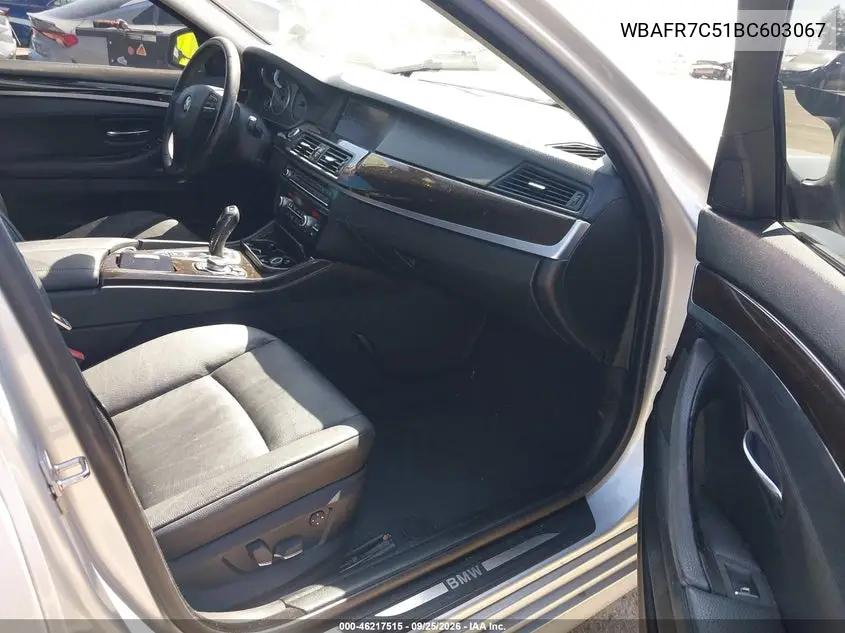 2011 BMW 5ER VIN WBAFR7C51BC603067 — фото 5
