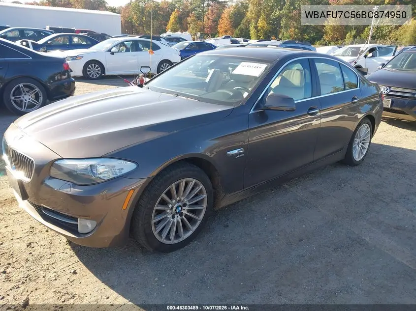 2011 BMW 5ER VIN WBAFU7C56BC874950 — фото 2