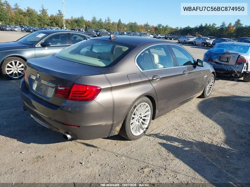 2011 BMW 5ER VIN WBAFU7C56BC874950 — фото 4