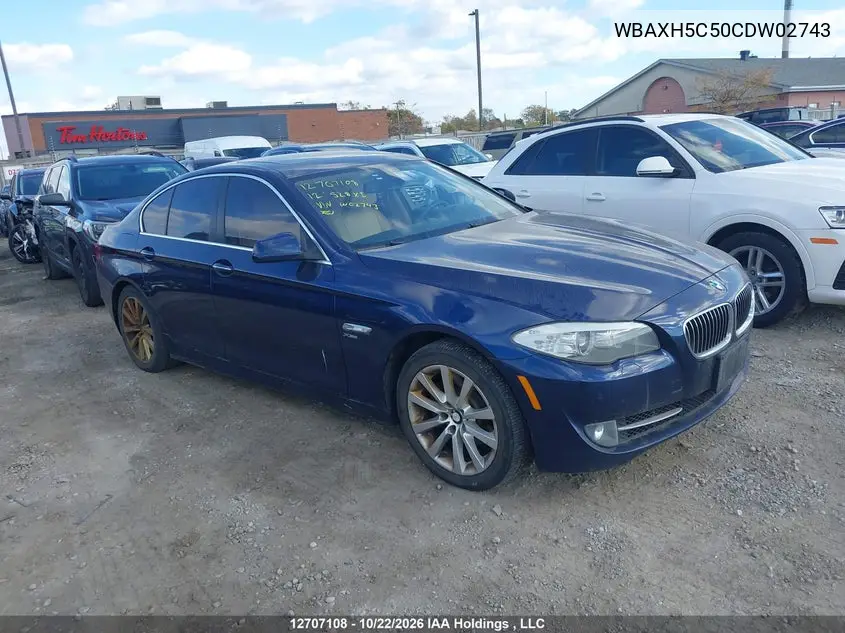 BMW 5ER 2012, VIN WBAXH5C50CDW02743