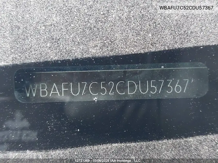 2012 BMW 5ER VIN WBAFU7C52CDU57367 — фото 19