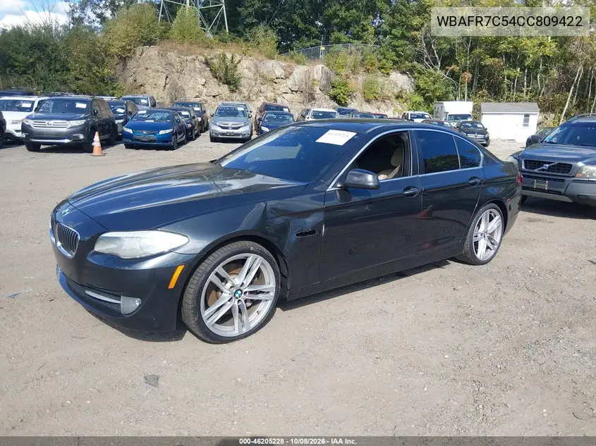 2012 BMW 5ER VIN WBAFR7C54CC809422 — фото 2