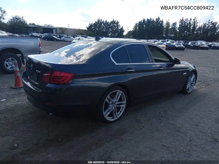 2012 BMW 5ER VIN WBAFR7C54CC809422 — фото 4