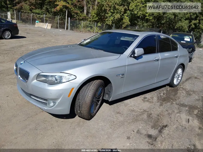 2012 BMW 5ER VIN WBAFU7C51CDU62642 — фото 2