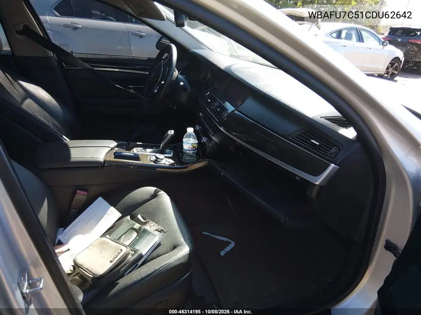 2012 BMW 5ER VIN WBAFU7C51CDU62642 — фото 5