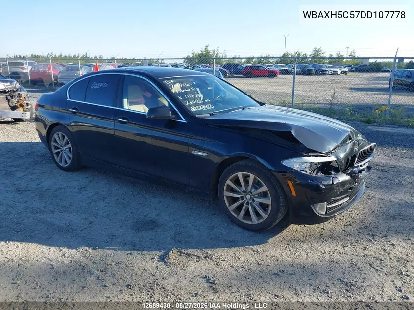 BMW 5ER 2013, VIN WBAXH5C57DD107778