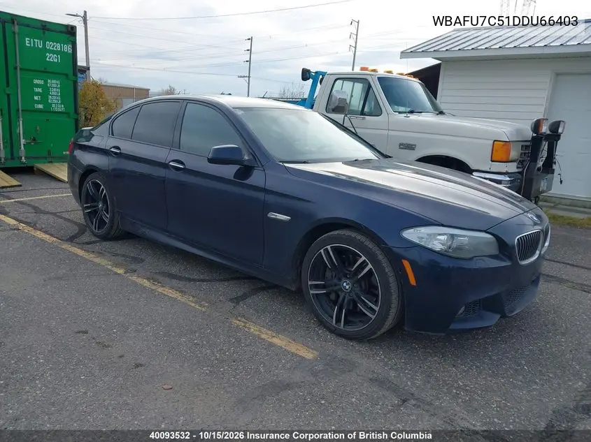 BMW 5ER 2013, VIN WBAFU7C51DDU66403