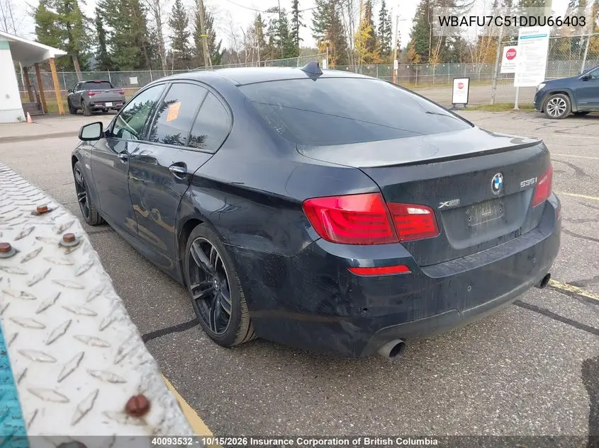 2013 BMW 5ER VIN WBAFU7C51DDU66403 — фото 3