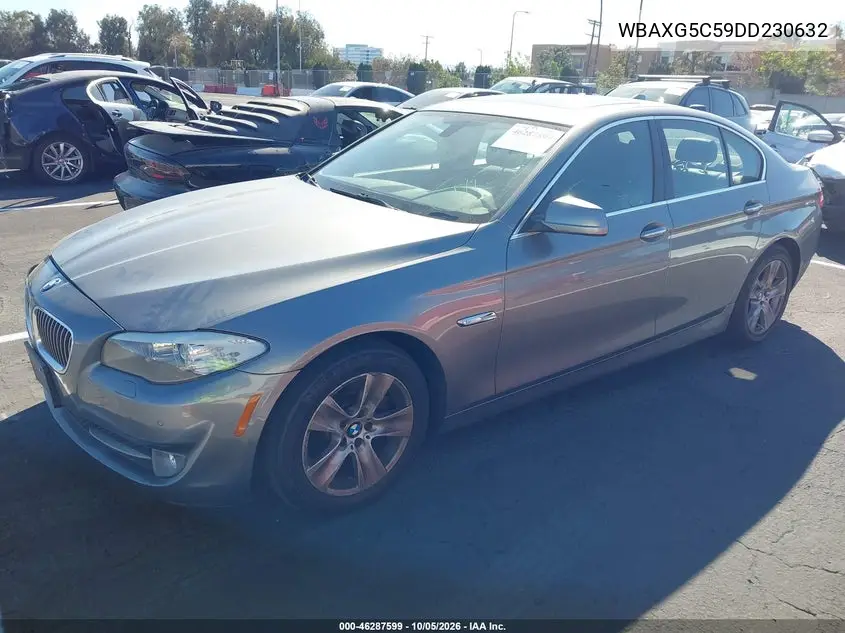 2013 BMW 5ER VIN WBAXG5C59DD230632 — фото 2