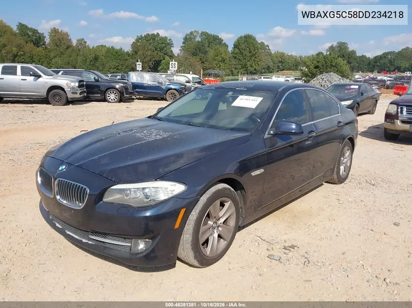 2013 BMW 5ER VIN WBAXG5C58DD234218 — фото 2