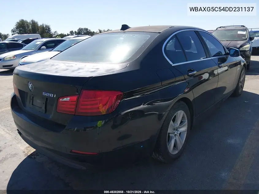 2013 BMW 5ER VIN WBAXG5C54DD231137 — фото 4