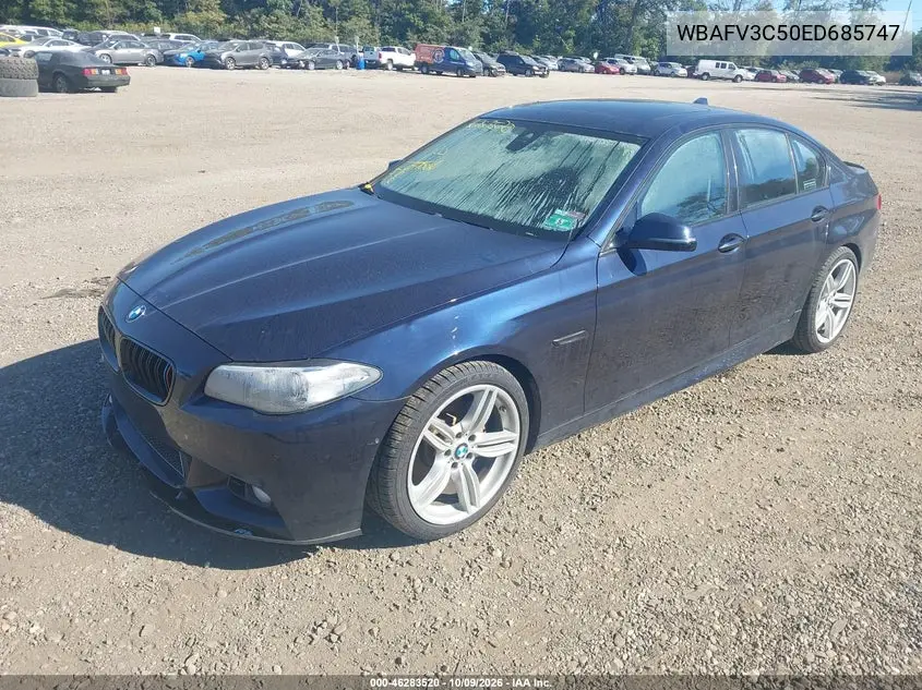 2014 BMW 5ER VIN WBAFV3C50ED685747 — фото 2