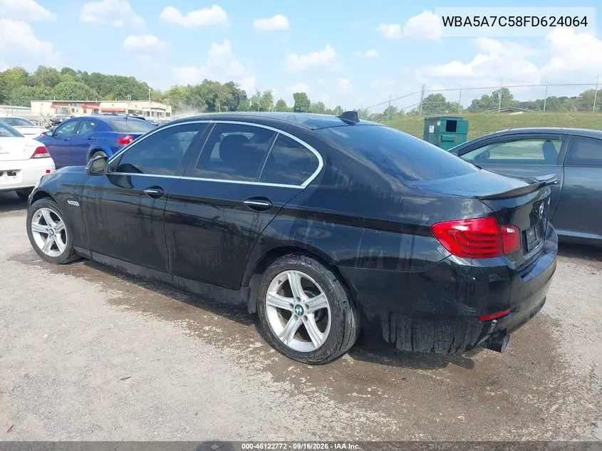 2015 BMW 5ER VIN WBA5A7C58FD624064 — фото 3