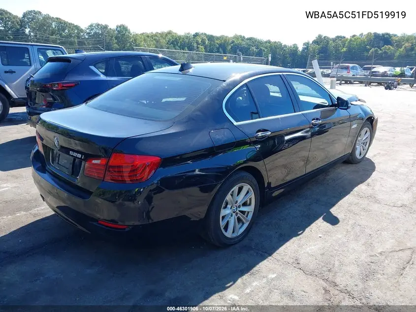 2015 BMW 5ER VIN WBA5A5C51FD519919 — фото 4
