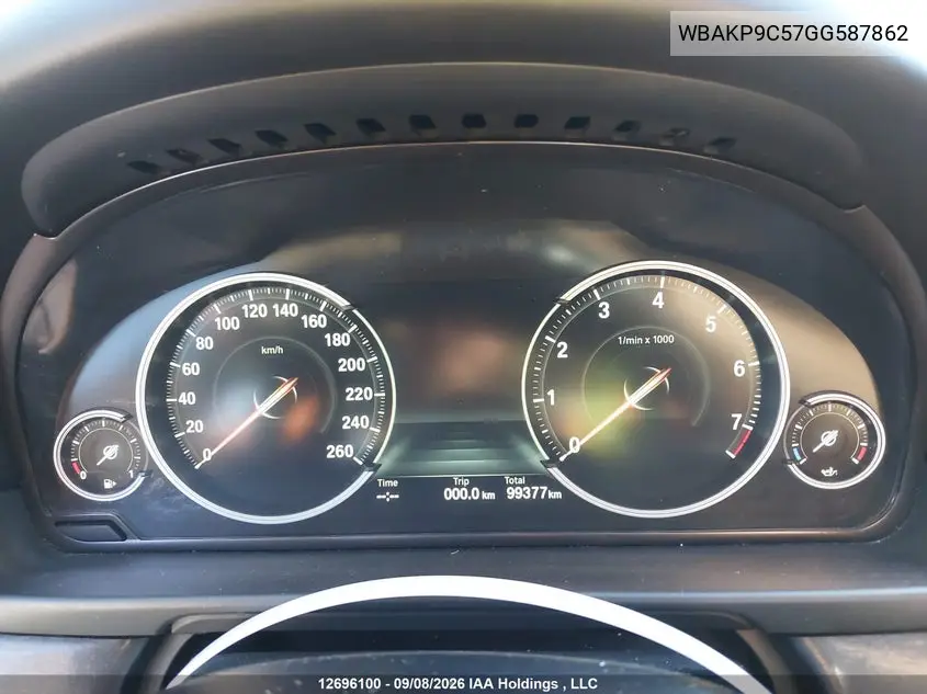 2016 BMW 5ER VIN WBAKP9C57GG587862 — фото 7
