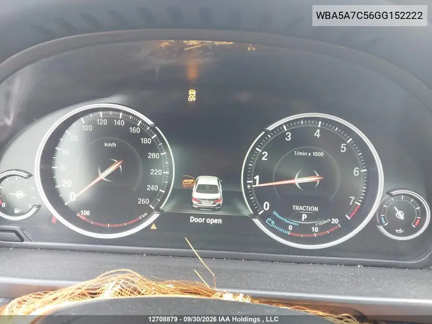 2016 BMW 5ER VIN WBA5A7C56GG152222 — фото 7