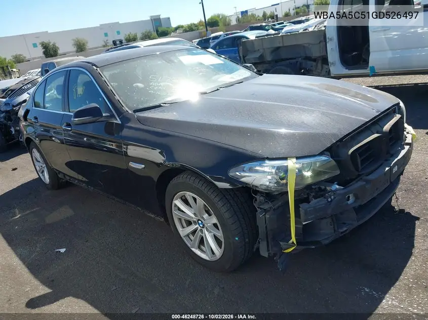 BMW 5ER 2016, VIN WBA5A5C51GD526497