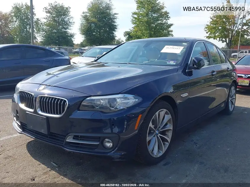 2016 BMW 5ER VIN WBA5A7C55GG145990 — фото 2