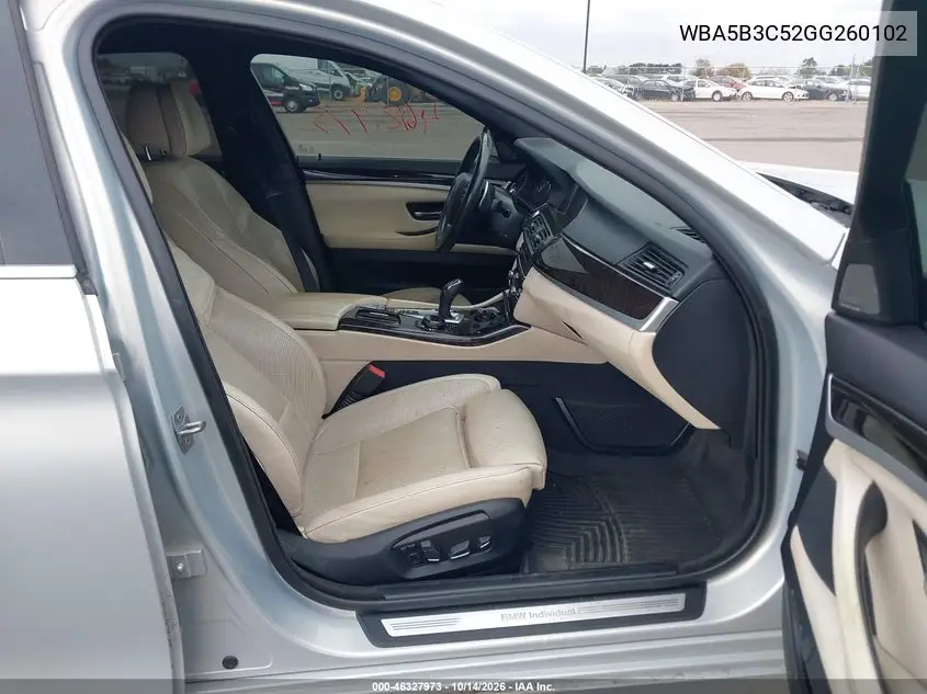 2016 BMW 5ER VIN WBA5B3C52GG260102 — фото 5
