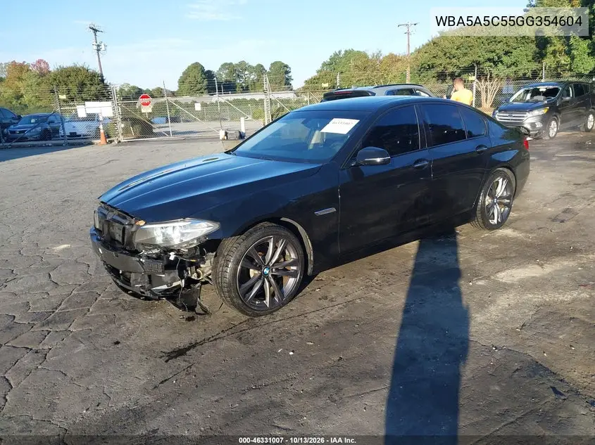 2016 BMW 5ER VIN WBA5A5C55GG354604 — фото 2