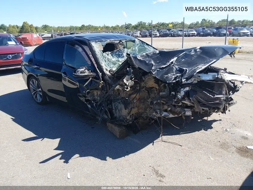 BMW 5ER 2016, VIN WBA5A5C53GG355105