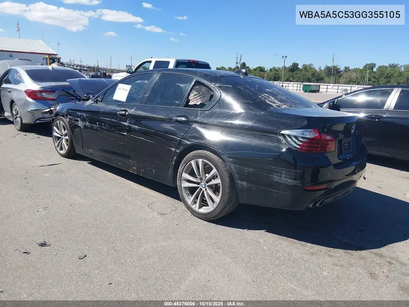 2016 BMW 5ER VIN WBA5A5C53GG355105 — фото 3