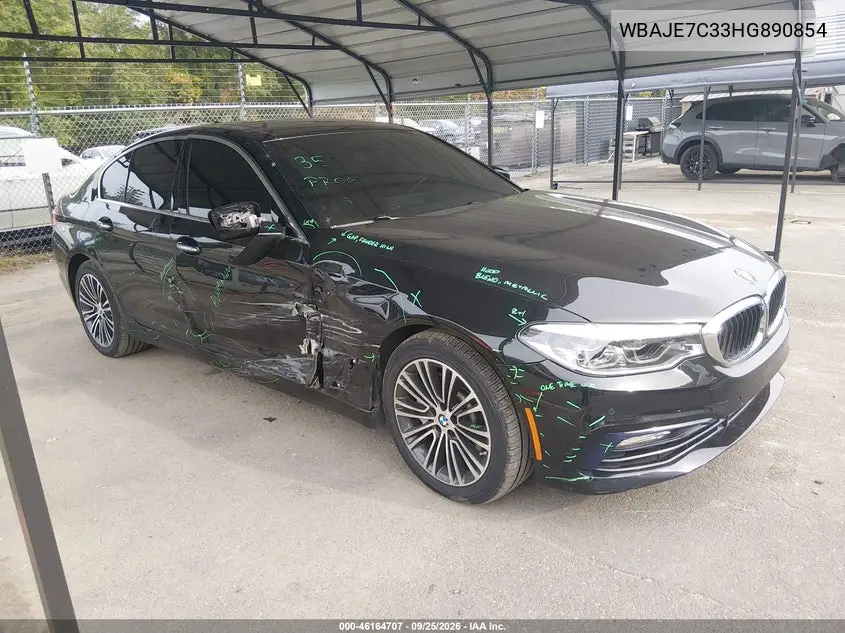 BMW 5ER 2017, VIN WBAJE7C33HG890854