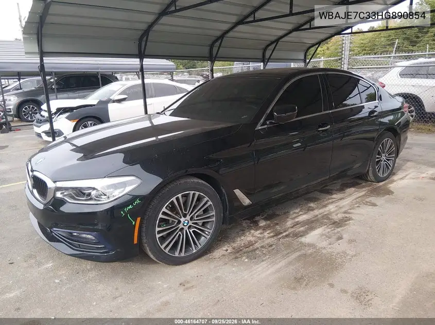 2017 BMW 5ER VIN WBAJE7C33HG890854 — фото 2