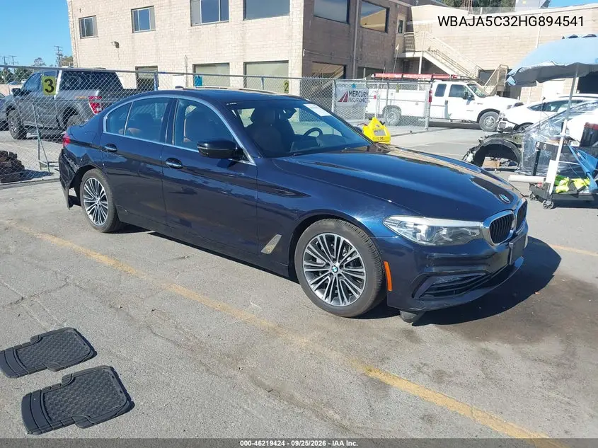 BMW 5ER 2017, VIN WBAJA5C32HG894541