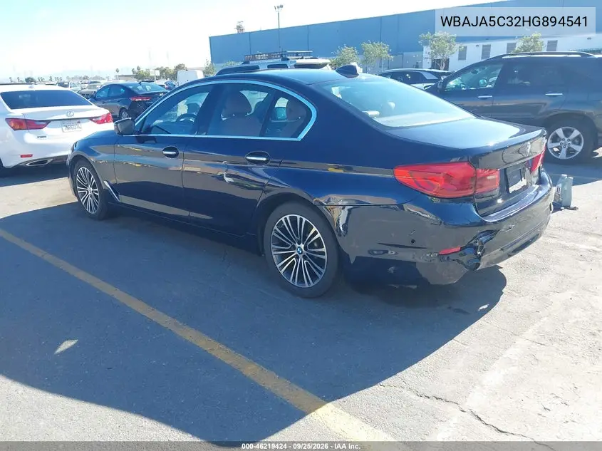 2017 BMW 5ER VIN WBAJA5C32HG894541 — фото 3