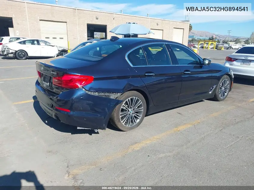 2017 BMW 5ER VIN WBAJA5C32HG894541 — фото 4