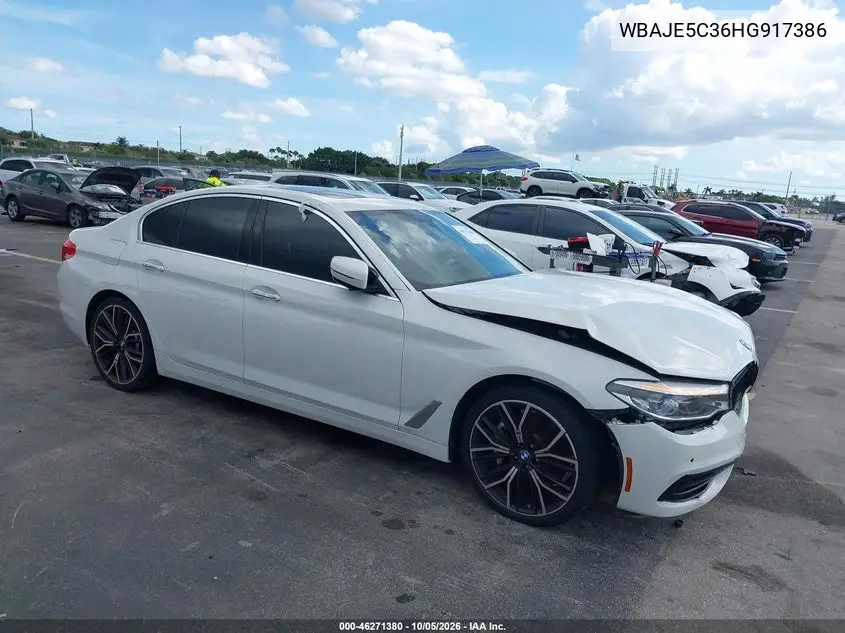 BMW 5ER 2017, VIN WBAJE5C36HG917386